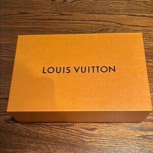 Louis Vuitton Orange Box and a shopping bag